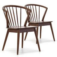 STUHL 2er-Set Mura Nussbaum Farbe - Walnussfarben, Holz (58/84/55cm) - VS Venta-stock