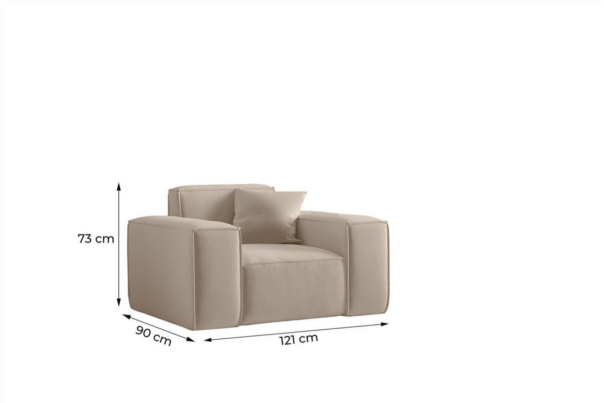 SESSEL Celes Premium In Artico - Rotbraun, Holzwerkstoff/Textil (121/73/90cm) - Fun Möbel