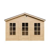 GARTENHAUS HOLZ M735 370 x 360 cm - Naturfarben, Holz (382/267/394cm) - Timbela