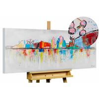 ACRYLBILD HANDGEMALT 120/60 cm - Grau, Holz/Textil (120/60cm) - KUNSTLOFT