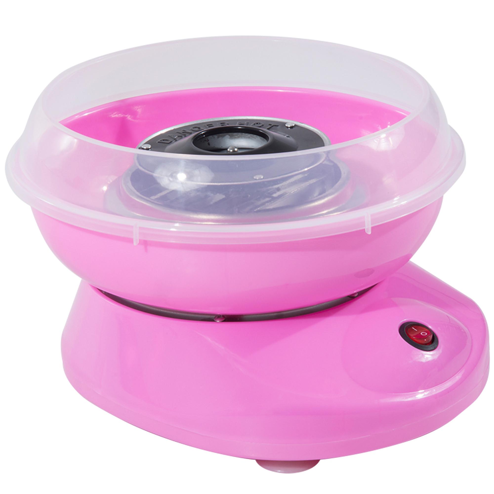 ZUCKERWATTEMASCHINE Edelstahl-und-PP Rosa - Rosa, Kunststoff (26/18/27cm) - HOMCOM