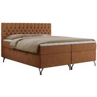 BOXBETT GRIMALDI 200/200 Orange Struktur - H3 - Orange, Holz/Textil (200/200cm) - MKS
