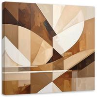 LEINWANDBILD 3D und geometrisch 50x50cm - Beige, Textil (50/50cm) - Feeby