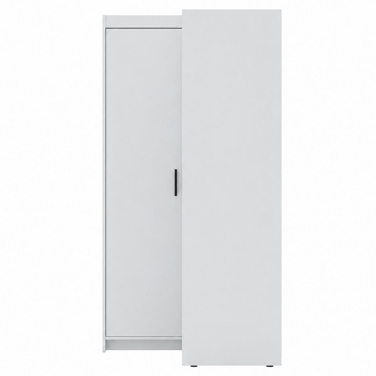 ECKSCHRANK Elena mit 2 Türen, 95x95 cm, Weiß - Weiß, Holzwerkstoff (95/190.5/95cm) - Beautysofa