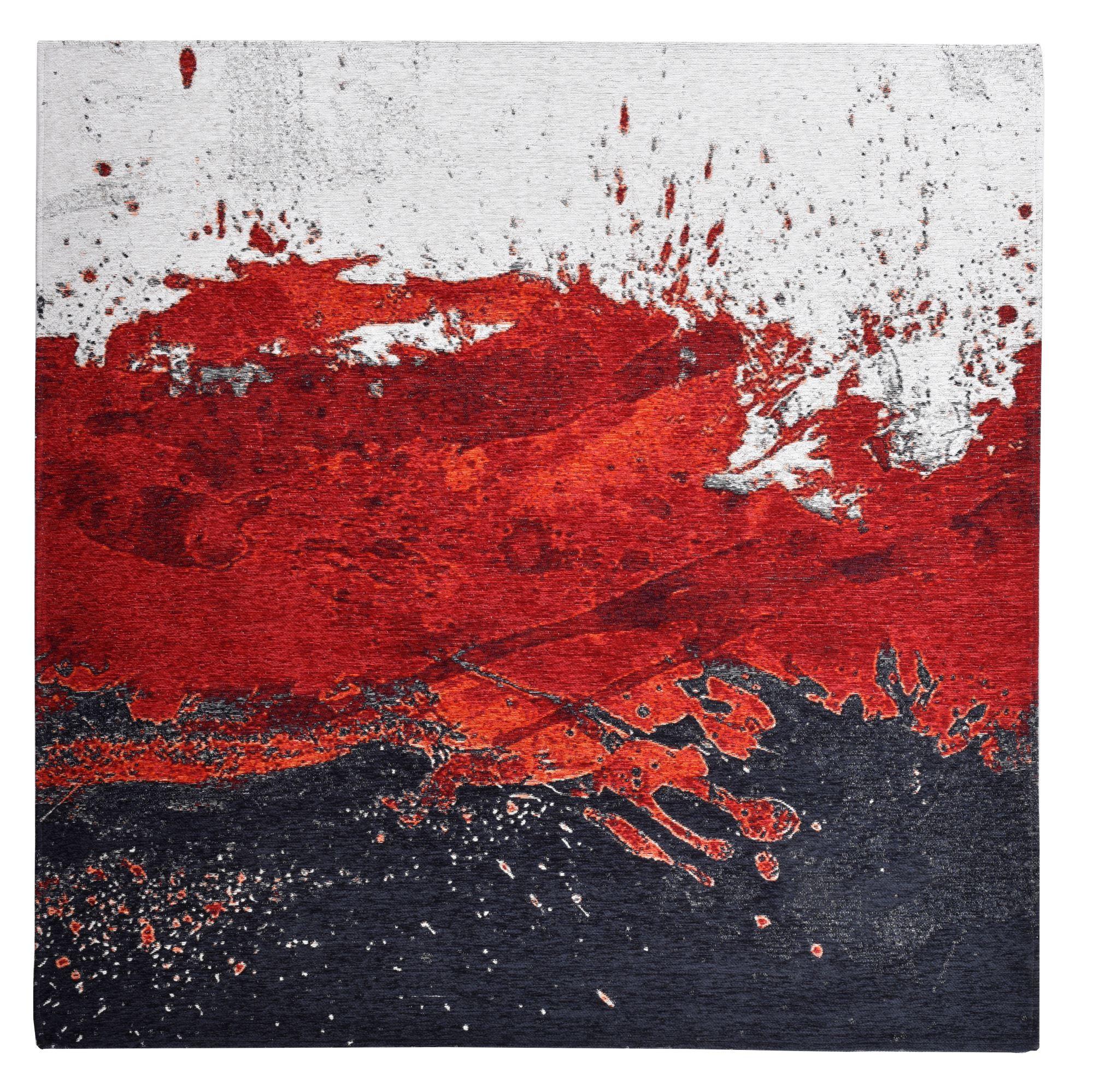 FLACHWEBETEPPICH Cosima 100x100 cm - Rot, Textil (100/100cm) - Gino Falcone