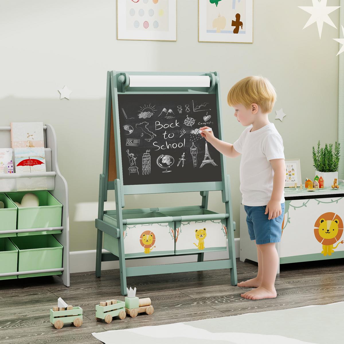 KINDERTAFEL MDF Kiefernholz Grün - Grün, Holzwerkstoff (46/94/54cm) - AIYAPLAY