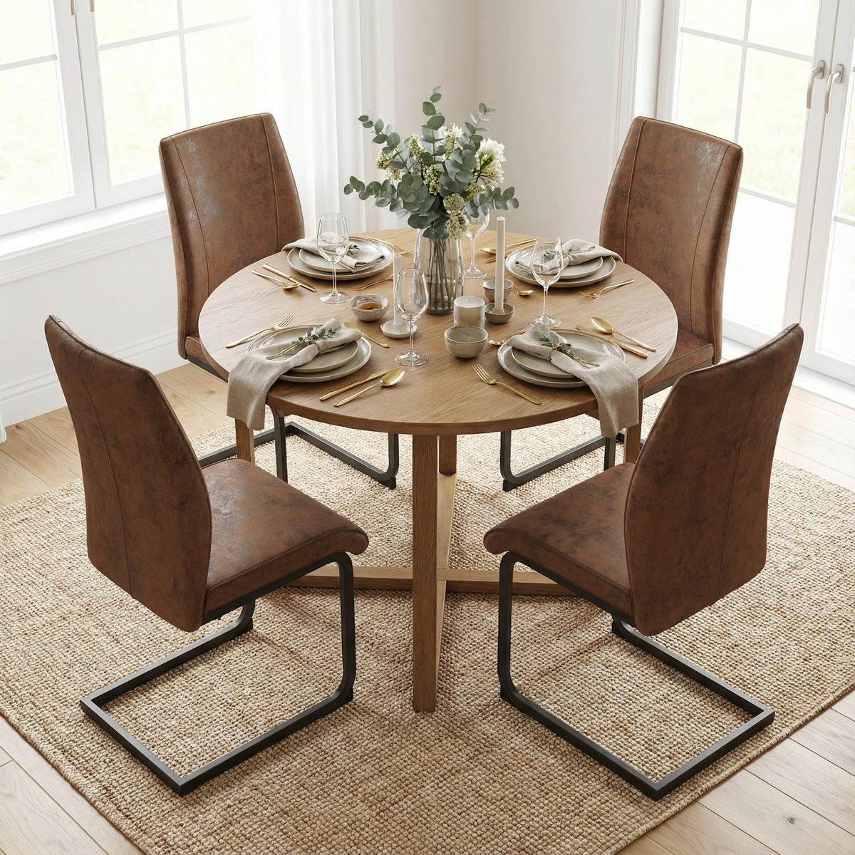 ESSZIMMERSTUHL 2er Set in Braun Ergonomisch - Braun, Holzwerkstoff (43/99/45cm) - Urban Meuble