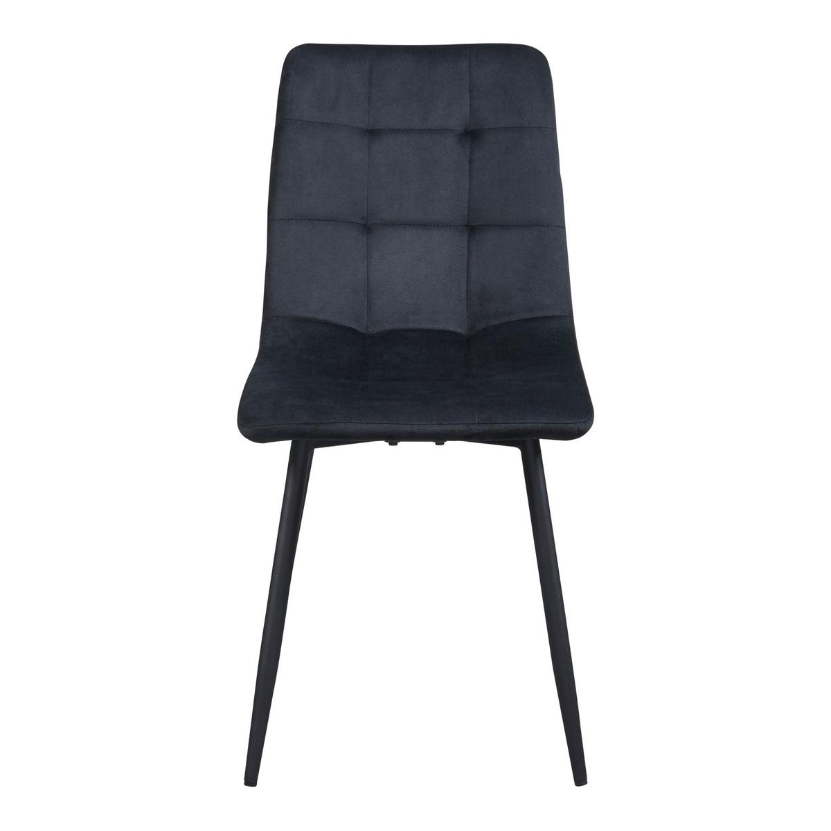 ESSZIMMERSTUHL-SET 2 TLG. Lexnitz - Schwarz, Textil/Metall (44/89/45cm) - [en.casa]