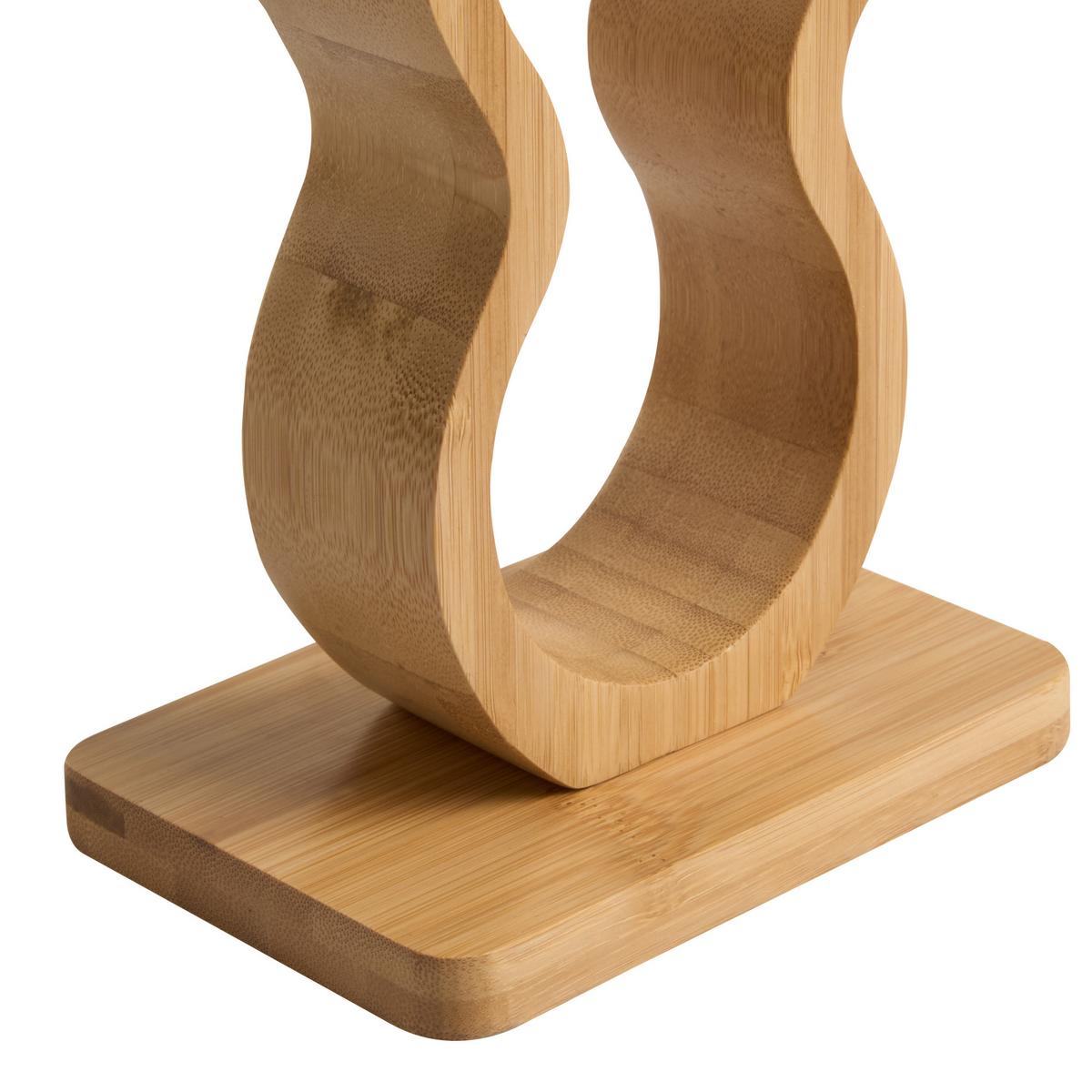 WEINREGAL Bambus Hellbraun Cerise - Hellbraun/Braun, Holz (15/41/10cm) - Beliani