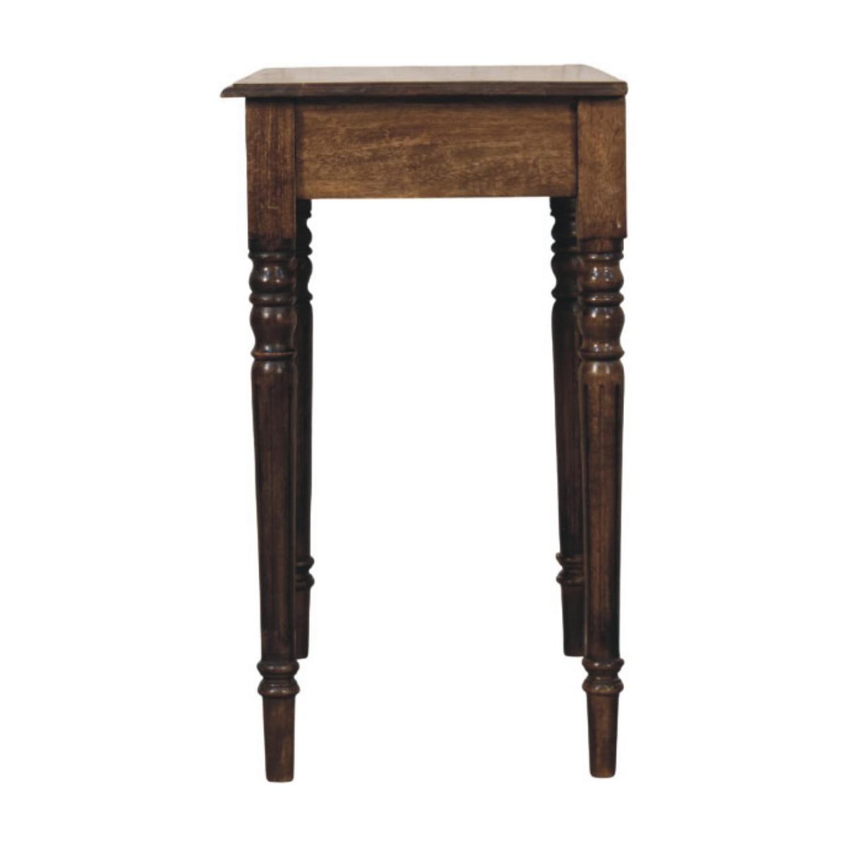 SCHREIBTISCH Klassisches Grau-Finish, 1 Schublade, Braun - Braun, Holz (80/45/80cm) - Artisan Furniture