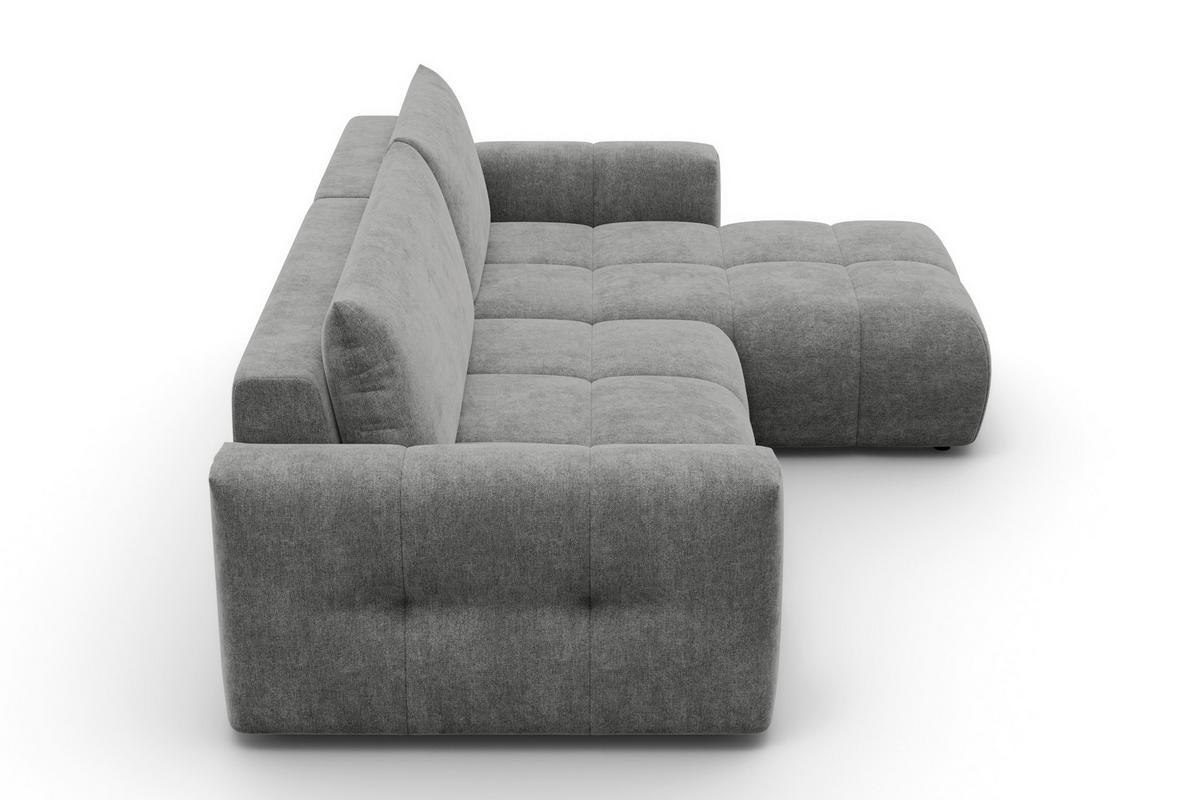 ECKSOFA VERONA 4-Sitzer rechts, Grau - Schwarz/Grau, Holz/Textil (266/173cm) - Courtois Laville
