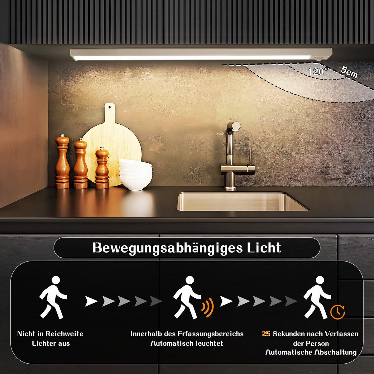 LED-UNTERBAULEUCHTE Bennett II 40/4/1cm - Silberfarben, Metall (40/4/1cm) - Nettlife