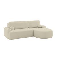 ECKSOFA mit Schlaffunktion und Bettkasten LIRA-L - 264x172x89 Beige - Beige, Holzwerkstoff/Textil (172/264cm) - ALTDECOR