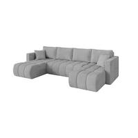 WOHNLANDSCHAFT mit Schlaffunktion und Bettkasten GARD-U 300x146x85 Grau Cord - Schwarz/Grau, Holzwerkstoff/Kunststoff (300/85/146cm) - ALTDECOR