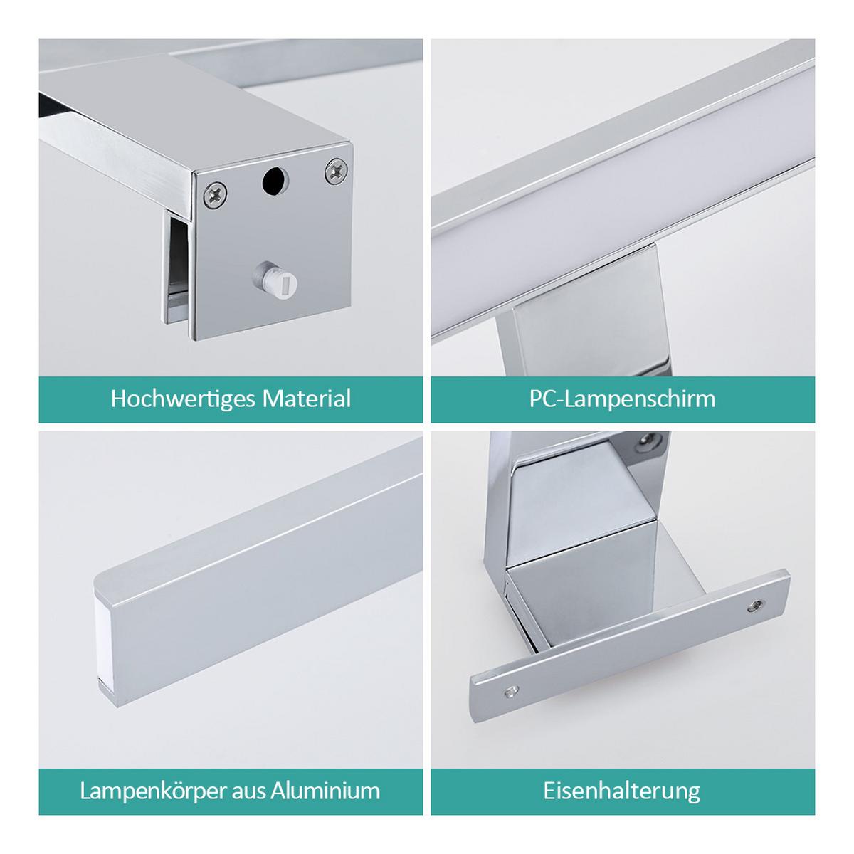 SPIEGELLEUCHTE LED Neutral Licht 4200K 40 cm - Weiß, Kunststoff (17/40/4cm) - EMKE