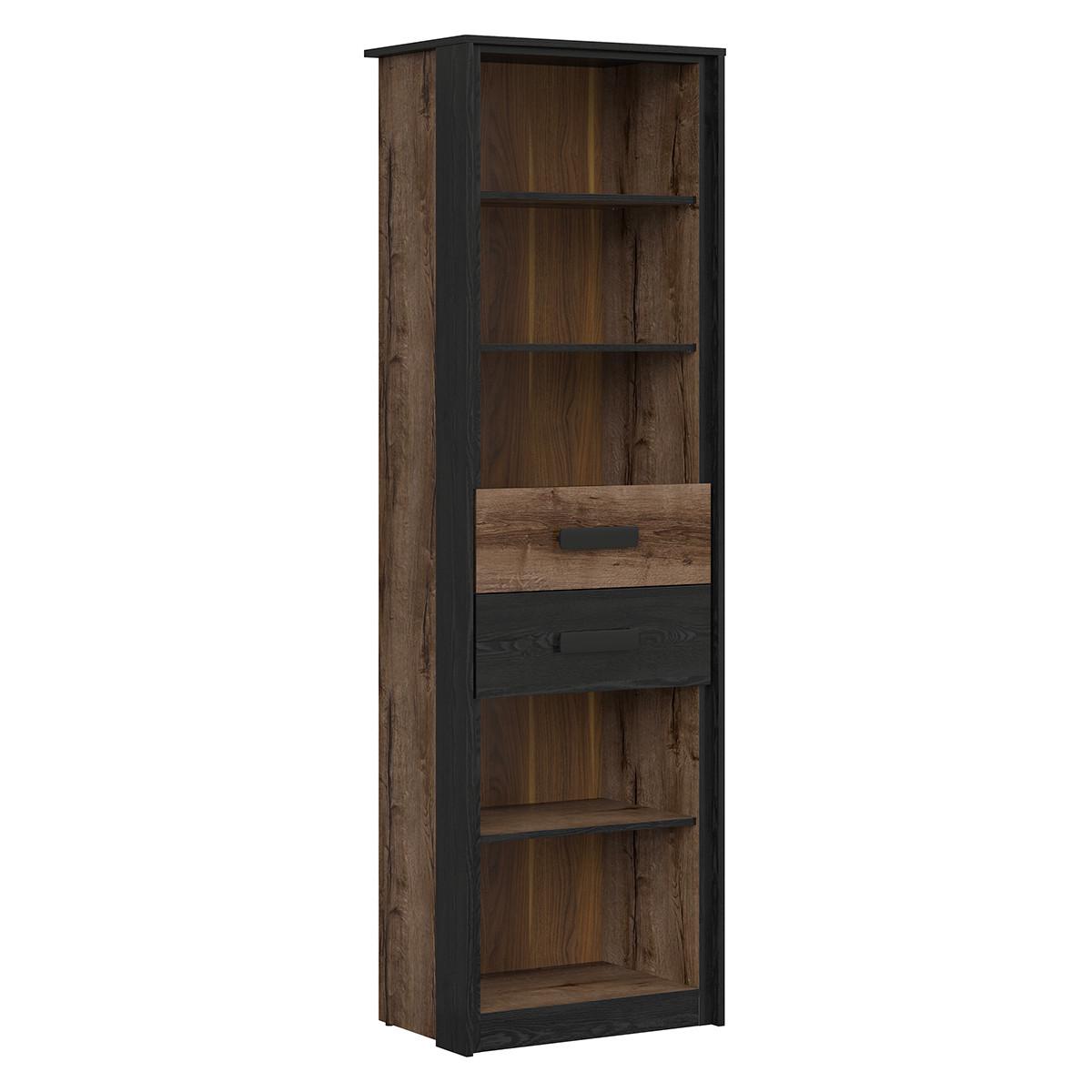 BÜCHERREGAL Romane Holz und Schwarz - Schwarz, Holzwerkstoff (60/195/41cm) - Petits-meubles