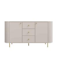 KOMMODE BOLLA 164,4/85,4/42,3cm mit 3 Schubladen 2 Türen Beige - Beige, Holzwerkstoff (164.4/85.4/42.3cm) - MASSENO