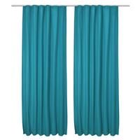 VORHANG Amelie TK mit Kräuselband 140x245cm Türkis (2tlg) - Türkis, Textil (140/245/1cm) - Beautissu 