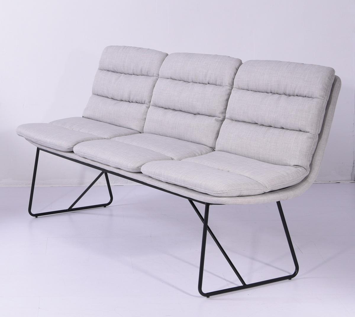 ESSZIMMERBANK VINCE Hellgrau Webstoff - Hellgrau/Schwarz, Textil (178/90/68cm) - KAWOLA