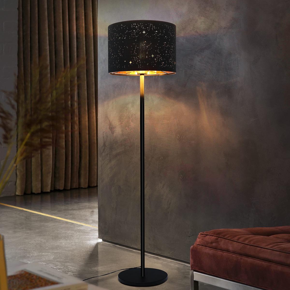 STEHLAMPE Elara 30/30/145 cm - Schwarz, Metall (30/30/145cm) - ZMH