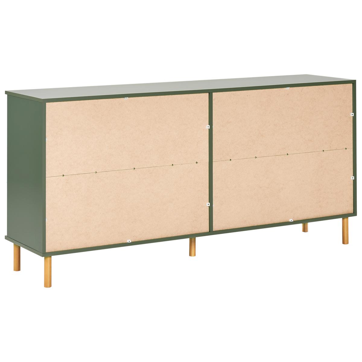 KOMMODE mit 6 Schubladen Grün Walpole - Grün, Holzwerkstoff (158/76/40cm) - Beliani