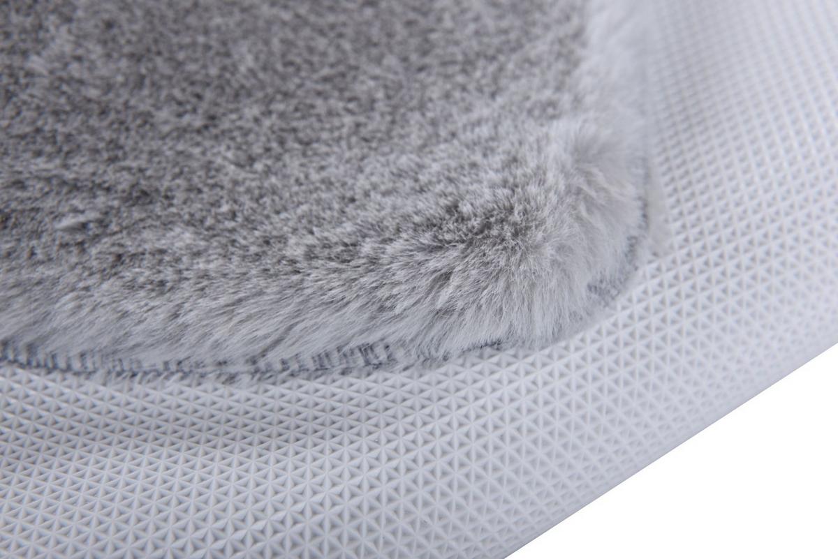 KUNSTFELLTEPPICH Sara 50x60 cm - Silberfarben, Textil (50/60cm) - Gino Falcone
