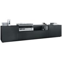 LOWBOARD Mogan Fronten in Schwarz matt - Schwarz, Holzwerkstoff (181/39/35cm) - Vladon