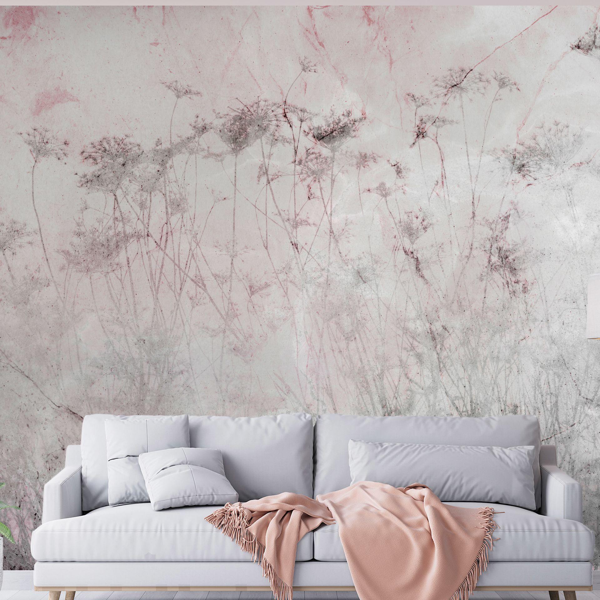 SELBSTKLEBENDE FOTOTAPETE 441/315 cm - Pink/Grau, Kunststoff/Textil (441/1cm) - KUNSTLOFT