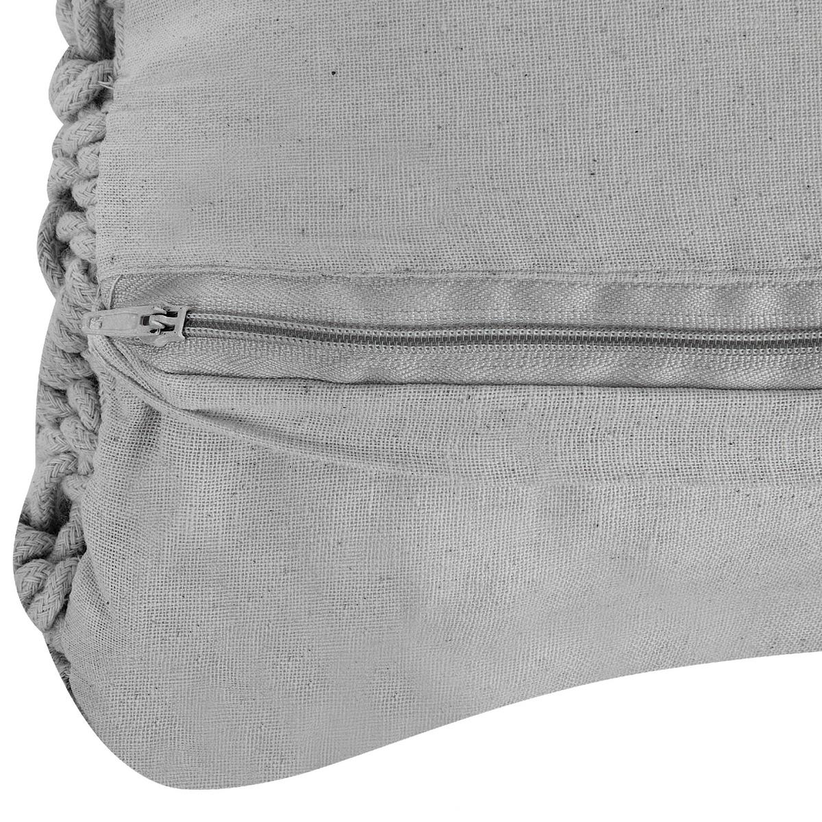 DEKOKISSEN Grau 40/45 cm Kizkalesi - Grau, Naturmaterialien (45/40cm) - Beliani