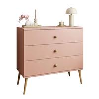 KOMMODE mit Schubladen HARMONY Natürlich Rosa - Rosa, Holzwerkstoff (100/85/41cm) - Lookway