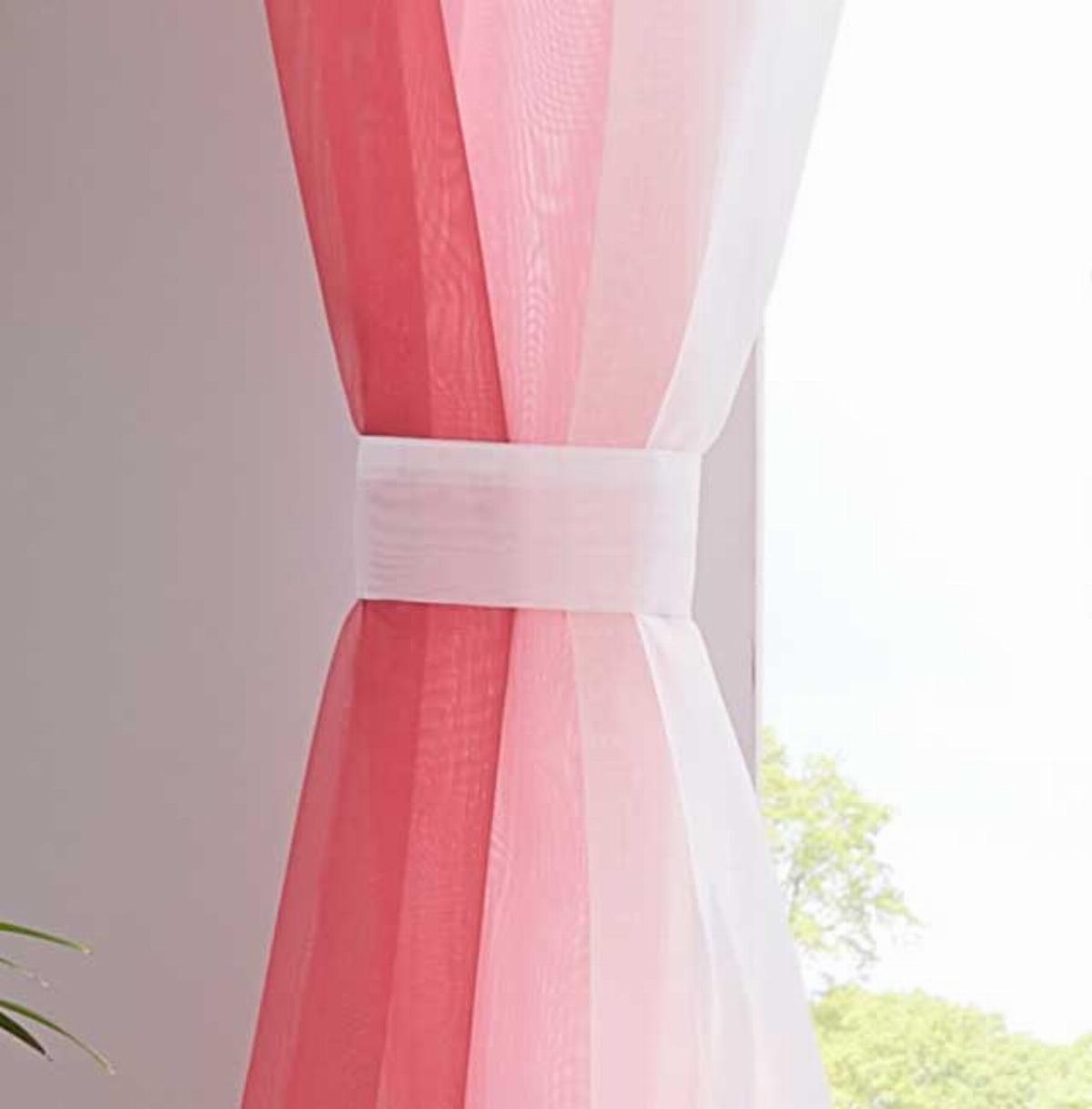 VORHANG 2ER SET »Modena« HxB 225x140 cm Rosa - Rosa, Textil (140/225cm) - Gardinenbox