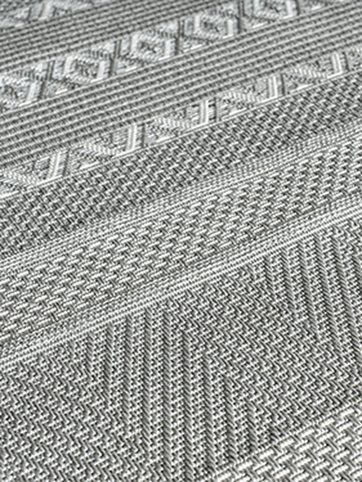 TEPPICH Flachgewebe ESERA Gestreift Polypropylen Grau 200 x 280 cm - Grau, Textil (200/280cm) - KADIMA DESIGN