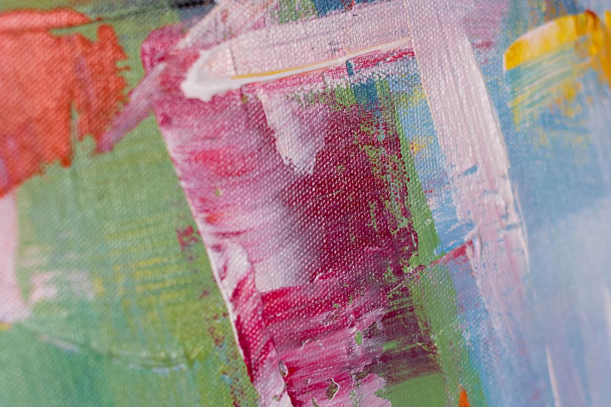ACRYLBILD HANDGEMALT 120/60 cm - Blau/Multicolor, Holz/Textil (120/60cm) - KUNSTLOFT