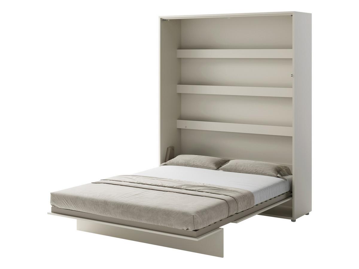 SCHRANKBETT Bed-Concept BC-12 160x200 mit zwei LED-Lampe - Kaschmir/Grau, Holz/Holzwerkstoff (160/200cm) - MIRJAN24