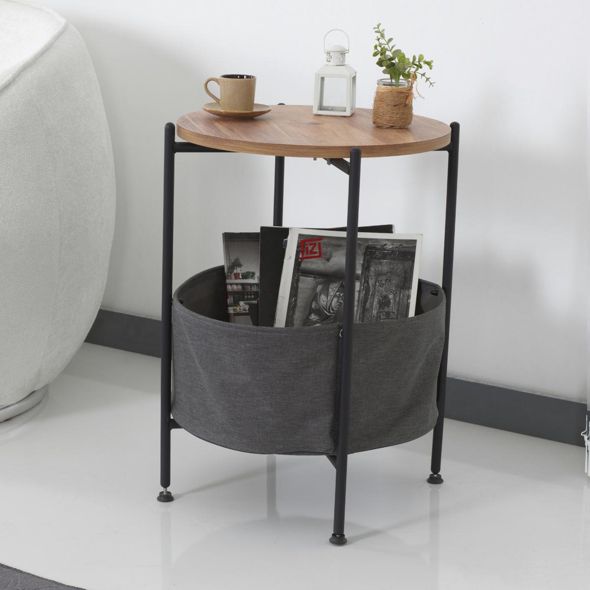 BEISTELLTISCH Suonenjoki - Walnussfarben, Holzwerkstoff (47/47/59cm) - [en.casa]