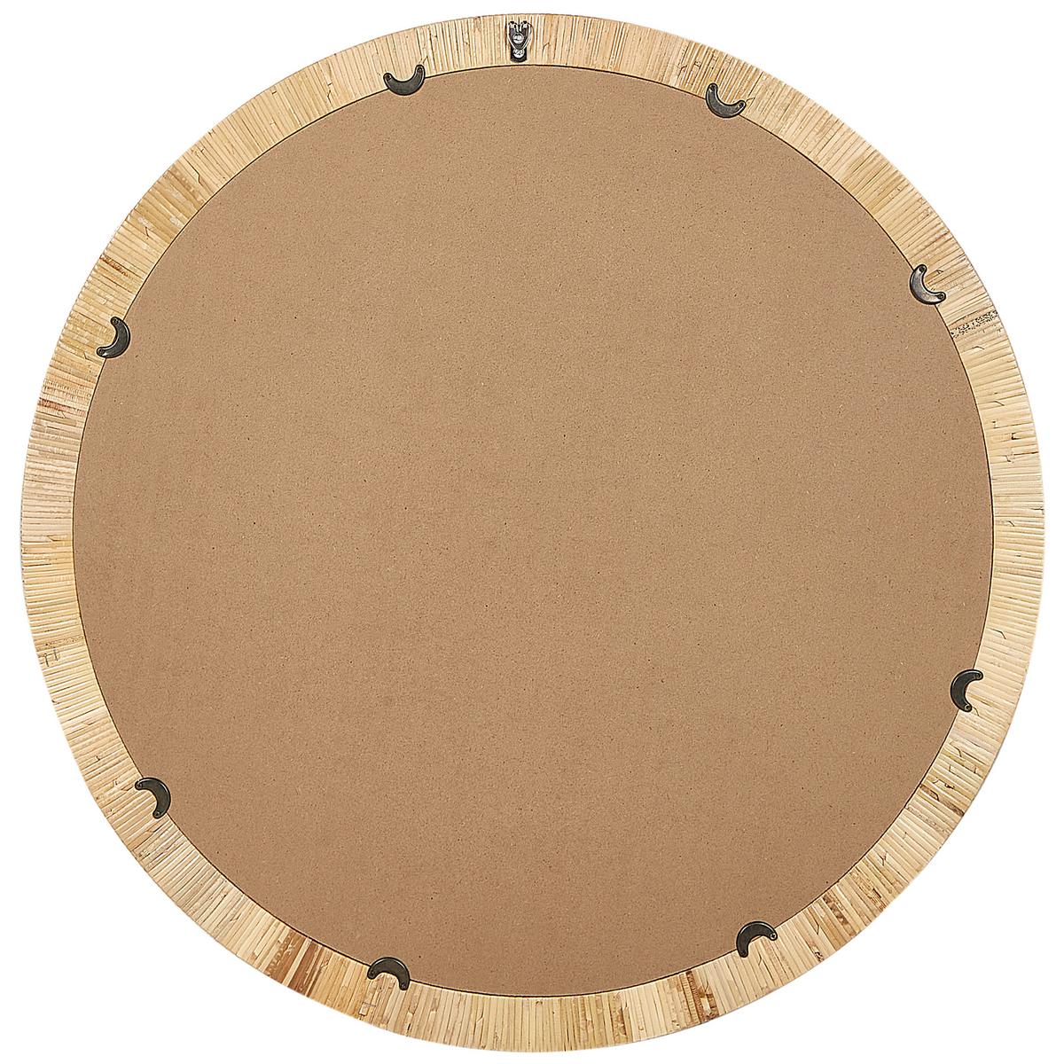 WANDSPIEGEL 80/80 cm Rattan Naturfarben Anlezy - Naturfarben, Naturmaterialien (80/80/2cm) - Beliani