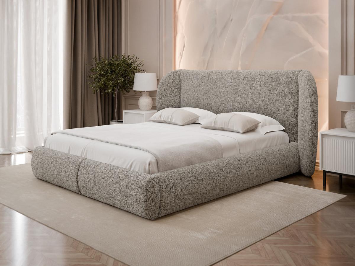 POLSTERBETT Jamika - Beige, Holz/Textil (180/200cm) - MIRJAN24