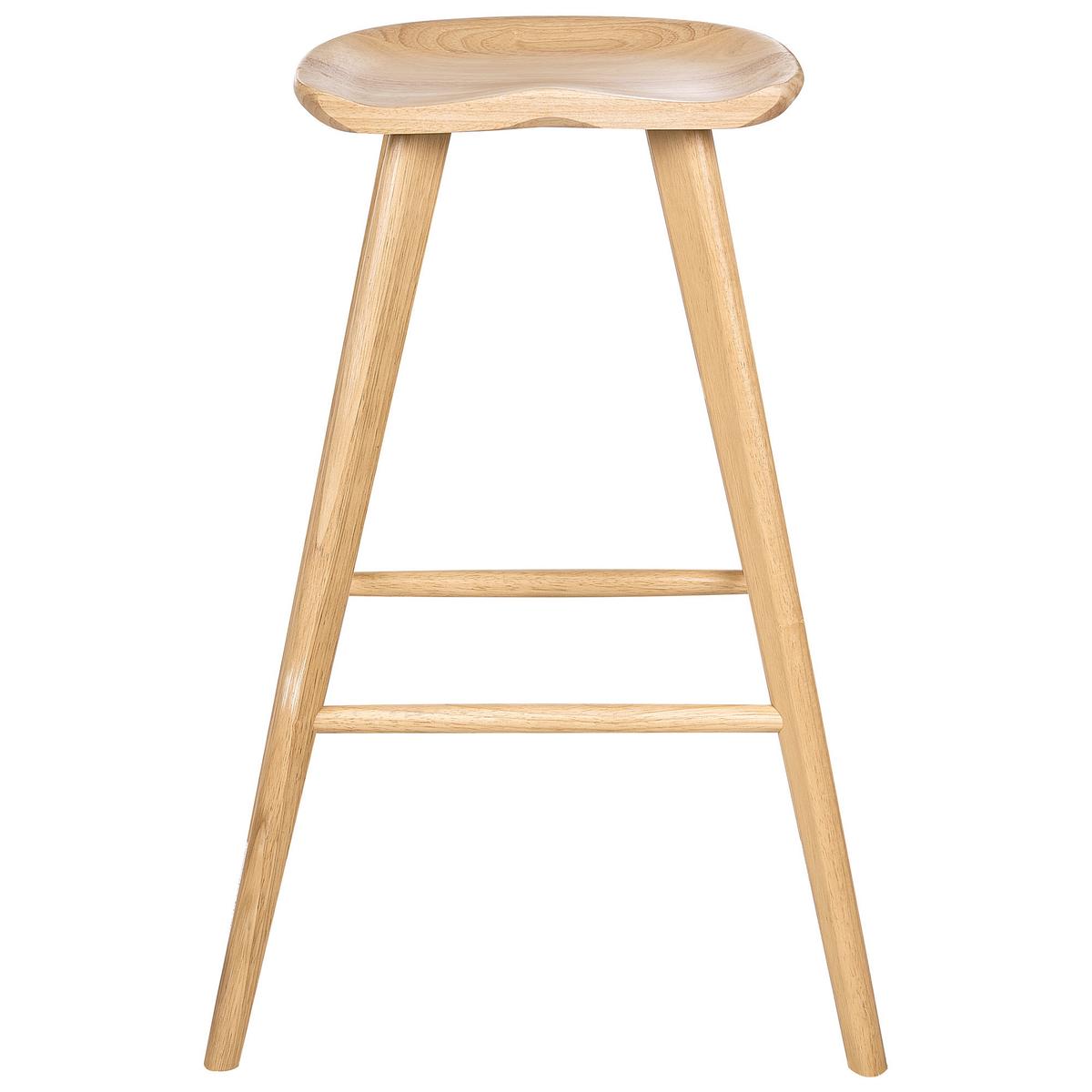 BARHOCKER 2er-Set Hellbraun Cando - Hellbraun, Holz (52/74/45cm) - Beliani
