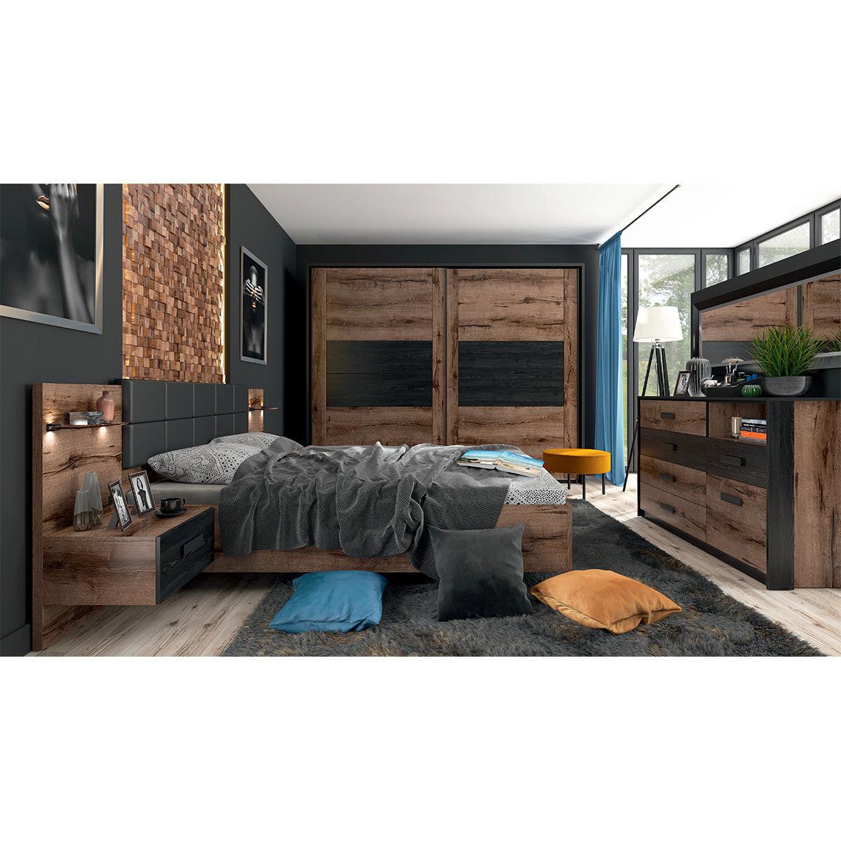 KOMMODE Romane Holz und Schwarz - Braun, Holzwerkstoff (150/90/41cm) - Petits-meubles