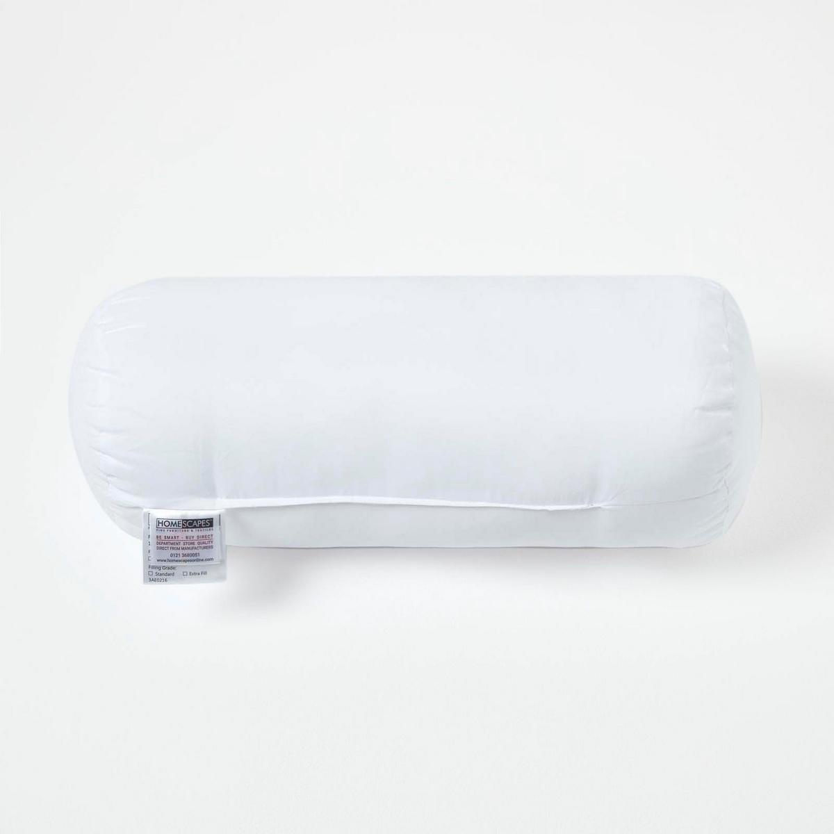 NACKENROLLE Füllkissen – Mikrofaser, 45/20 cm - Weiß, Textil (20/45cm) - Homescapes