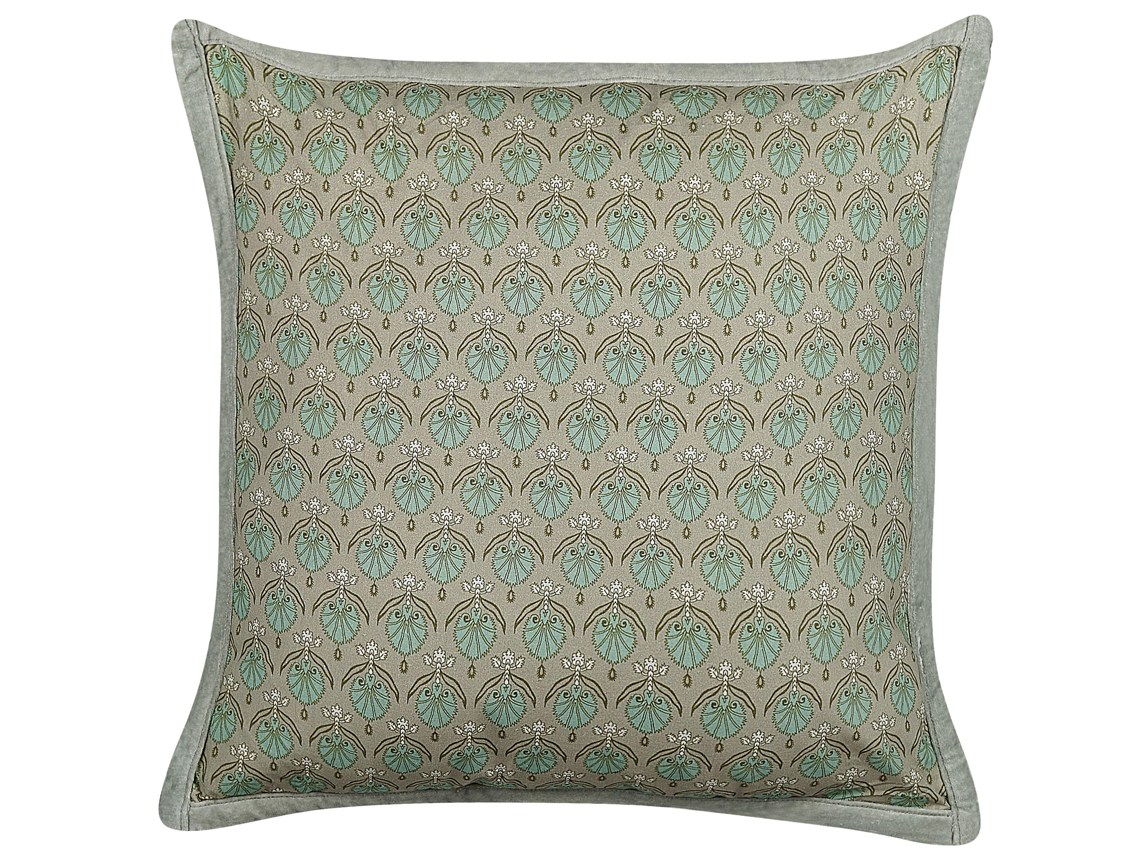 DEKOKISSEN Olivgrün 45/45 cm Pictus - Olivgrün, Naturmaterialien/Textil (45/45cm) - Beliani