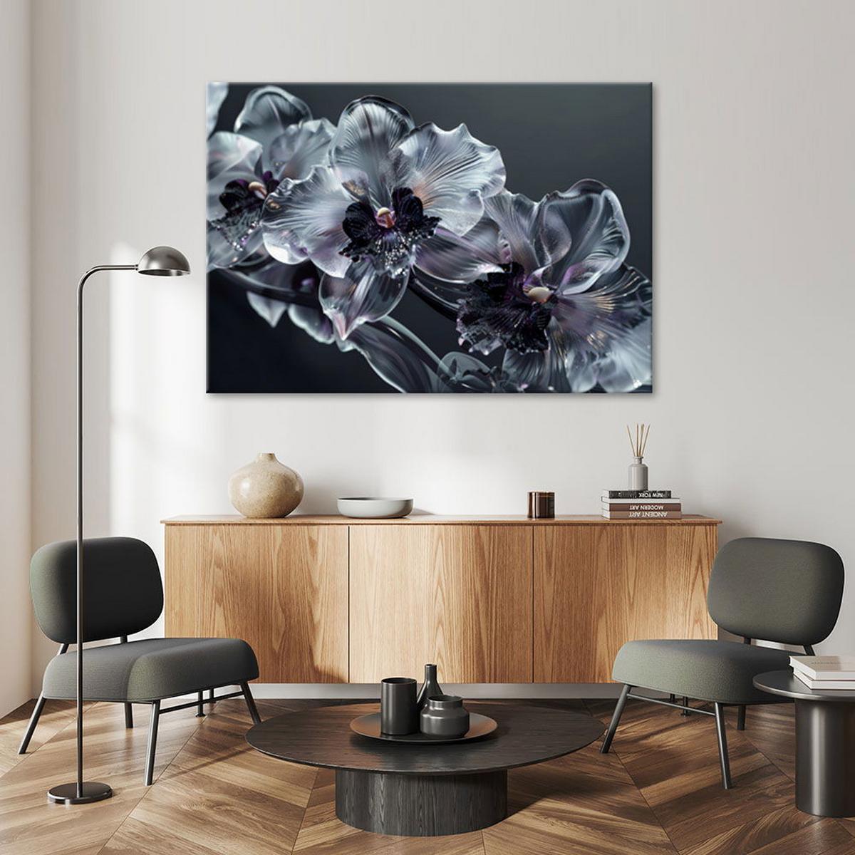 KUNSTDRUCK Grau 90/60 cm - Grau, Textil (90/60cm) - KUNSTLOFT