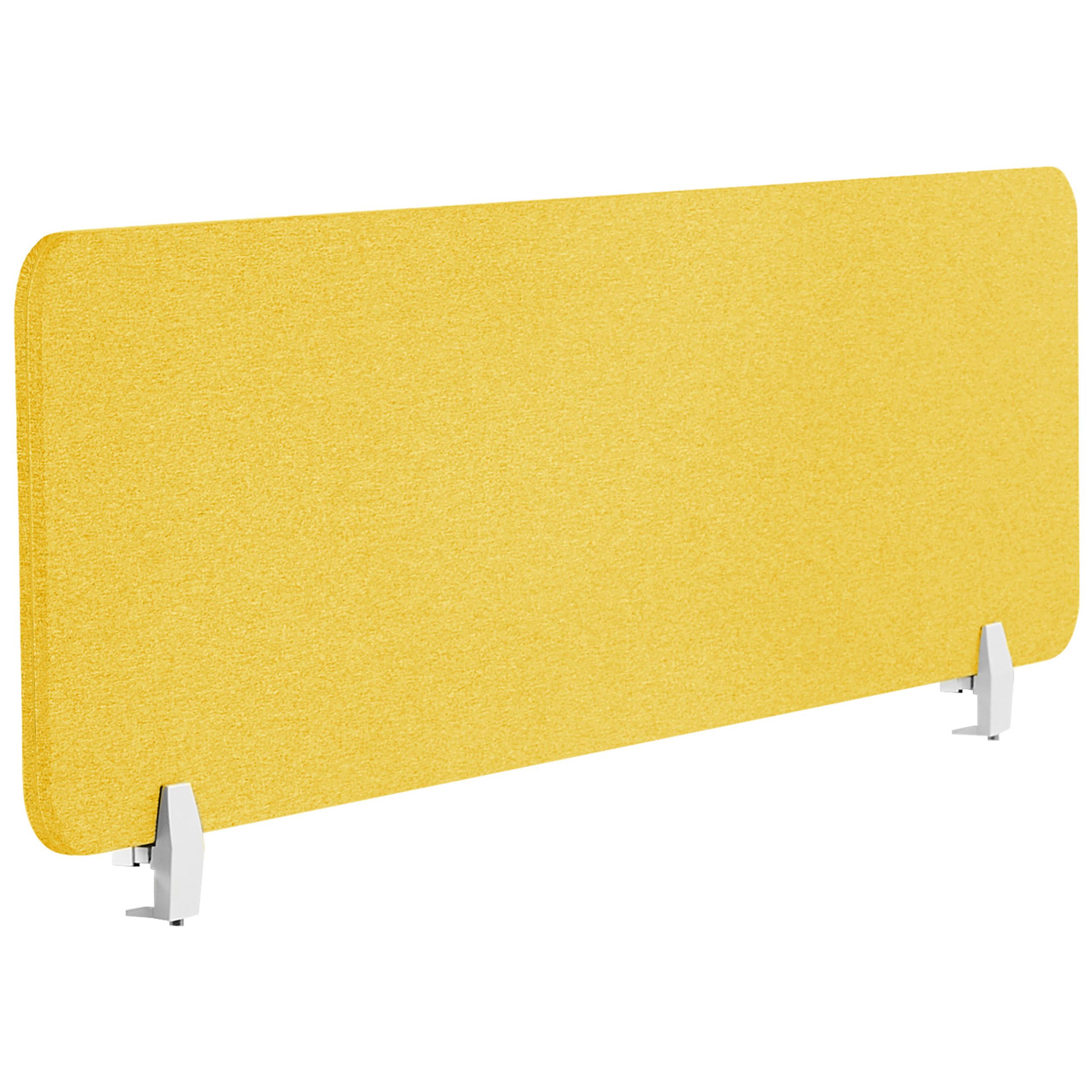 SCHREIBTISCHTRENNWAND 160 x 40 cm Gelb Wally - Gelb, Textil (160/40/2cm) - Beliani
