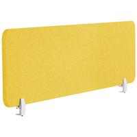SCHREIBTISCHTRENNWAND 160 x 40 cm Gelb Wally - Gelb, Textil (160/40/2cm) - Beliani