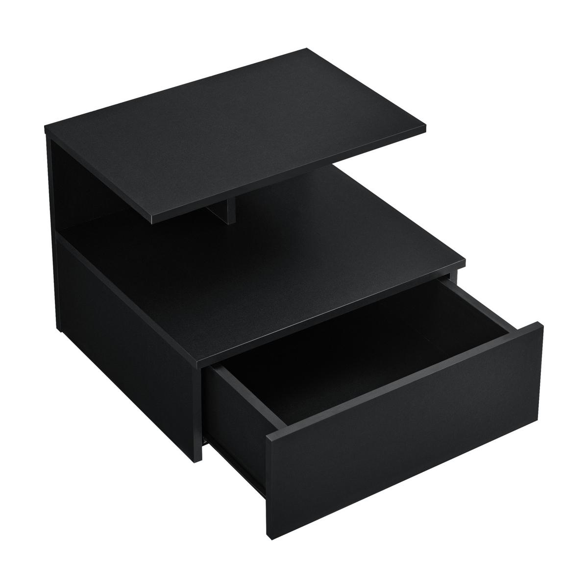 WANDSCHRANK Amberg - Schwarz, Holzwerkstoff (40/31/35cm) - [en.casa]