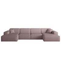 WOHNLANDSCHAFT Celes Premium In Scala - Lila, Holzwerkstoff/Textil (379/73/165cm) - Fun Möbel