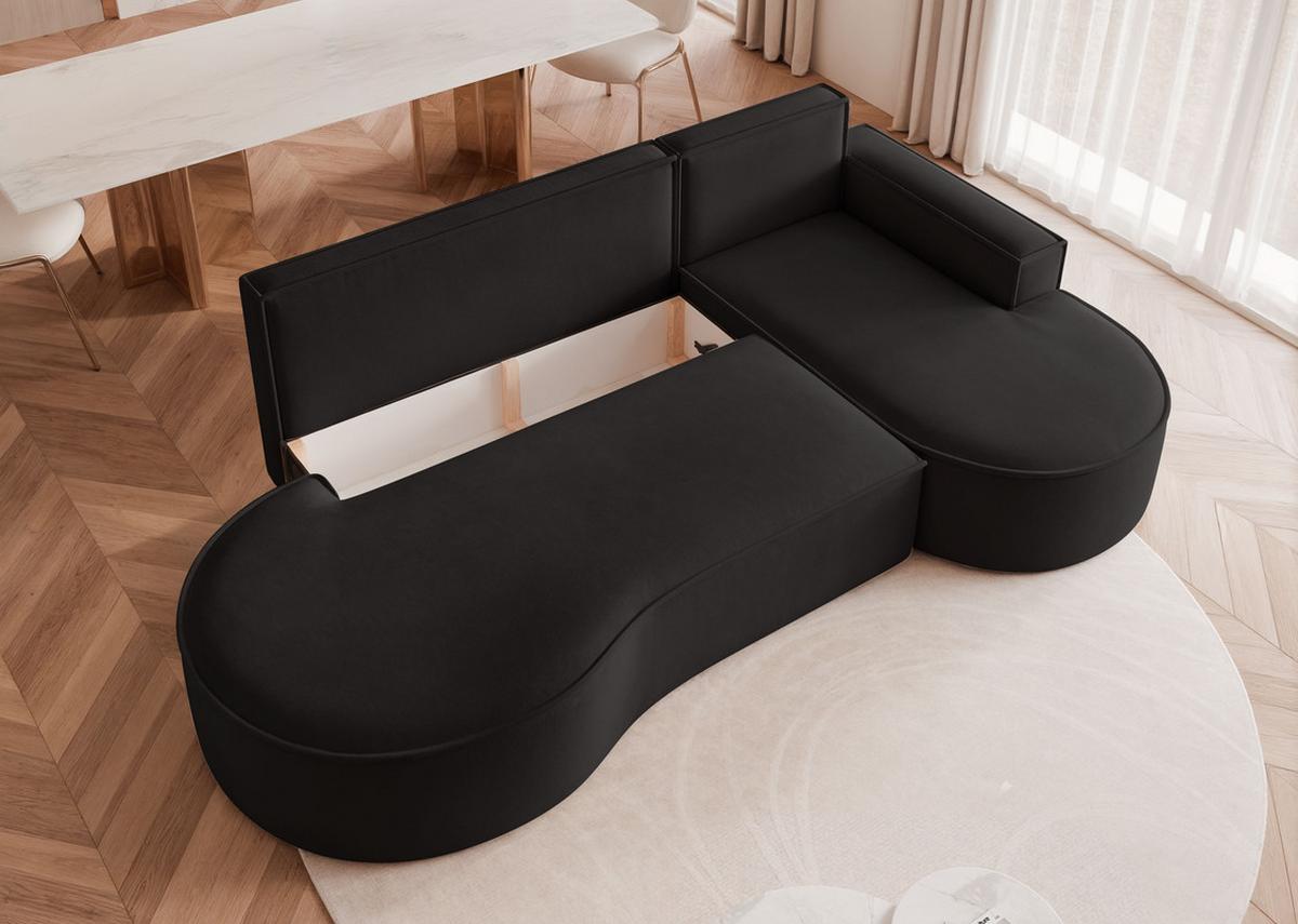 ECKSOFA SOFIA mit Schlaffunktion und Bettkasten Anthrazit - Anthrazit, Holzwerkstoff/Kunststoff (277/157cm) - Idohome