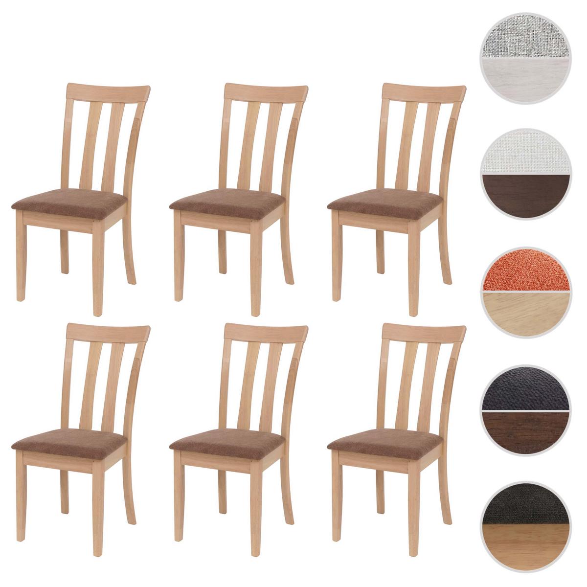 ESSZIMMERSTUHL Braun 6er-Set - Braun, Holz (42/96/58cm) - MCW