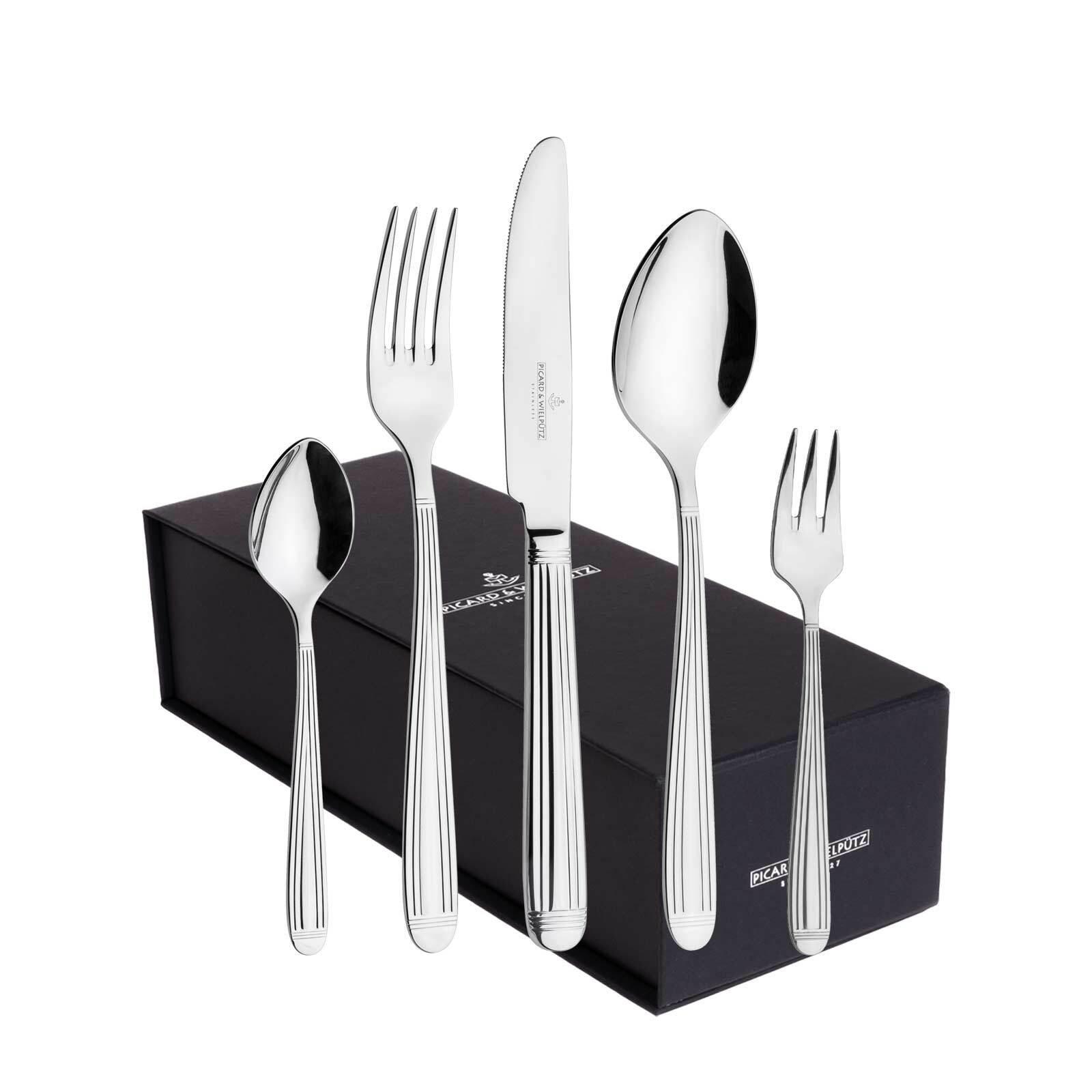 TAFELBESTECK INKL. BESTECKBOX Marina silber 30-tlg. - Silberfarben, Metall - Picard & Wielpütz