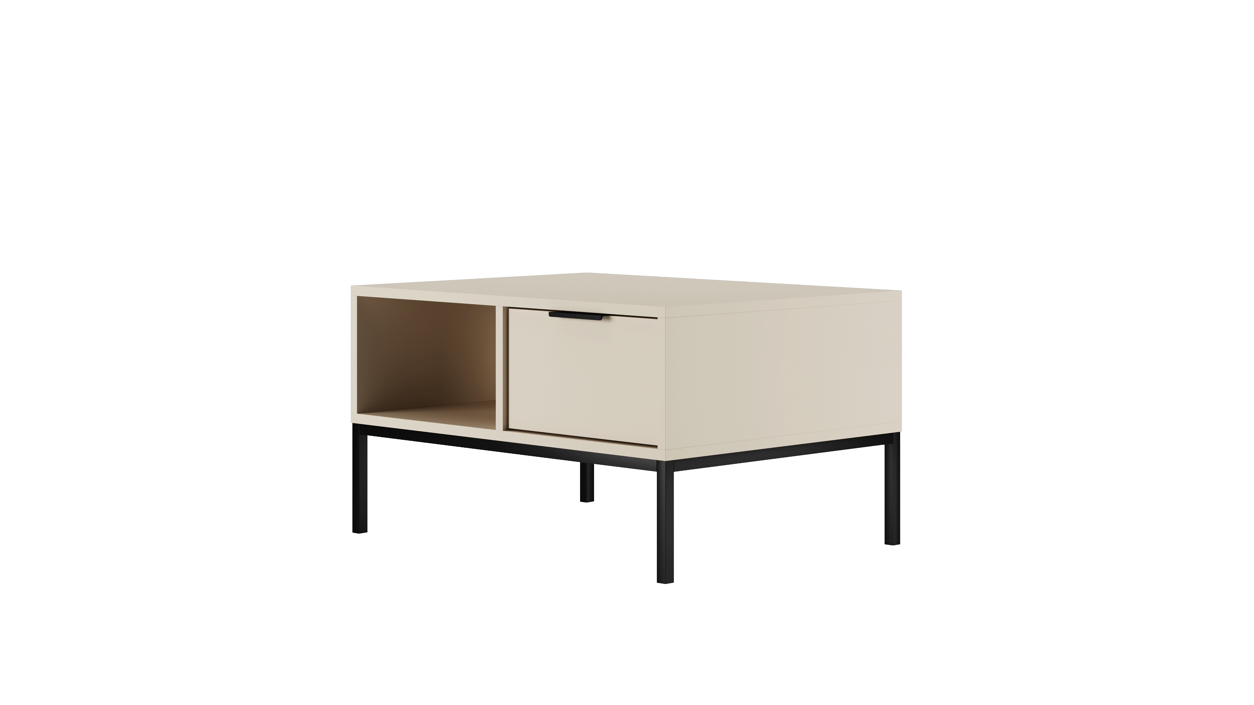 COUCHTISCH Austin 60/45/80 - Kaschmir/Schwarz, Holzwerkstoff (80/60/45cm) - RAUMHIRSCH FURNITURE
